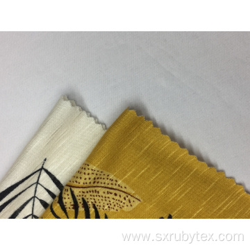 Rayon Spandex Slub Print Fabric